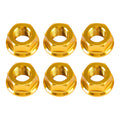 Set of 4 ALU M10 Gold Sprocket Nuts for Ducati Streetfighter V2 V4 1260 Diavel 1260