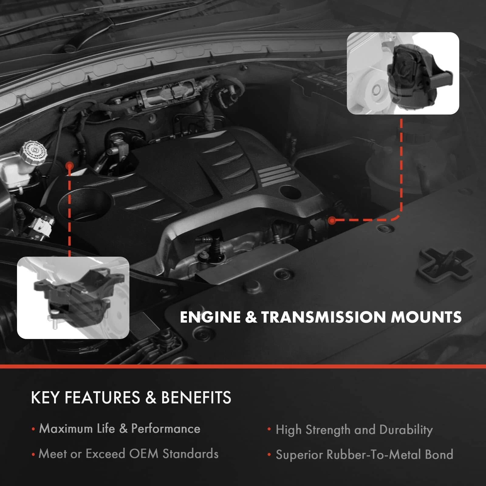 2X Engine Mount & Transmission Mount for Nissan Frontier (2005-2019)