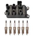 Denso Ignition Coil & 6 Spark Plugs Kit for Ford 4.2L VIN 2 (0.06")
