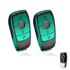 2-Pack Leather Smooth TPU Remote Key Fob 360 Protection for Mercedes E & S (2014–2020)