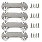 Set of 4 Heavy Duty Stainless Steel Pad Eye Plates for Marine Use