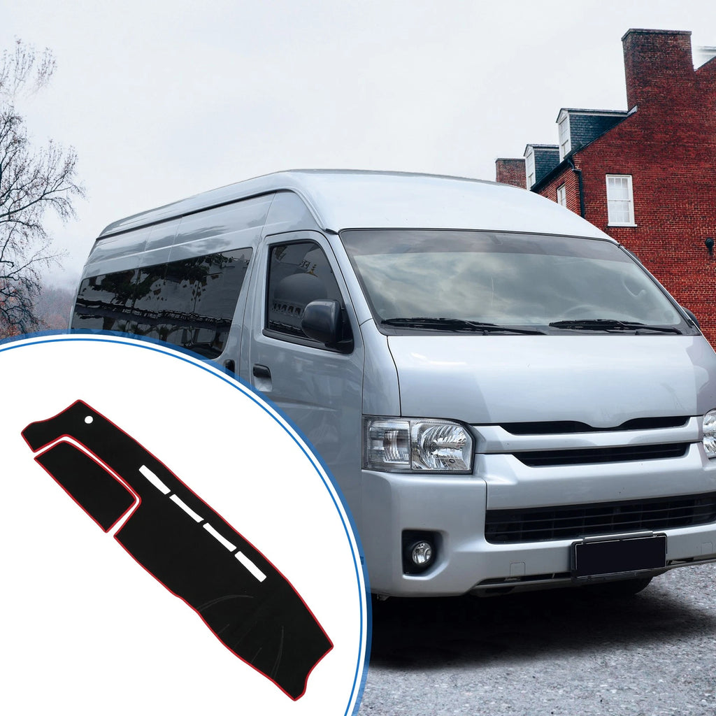 Dashboard Cover Mat for Toyota Hiace Wide Edition  Black Red