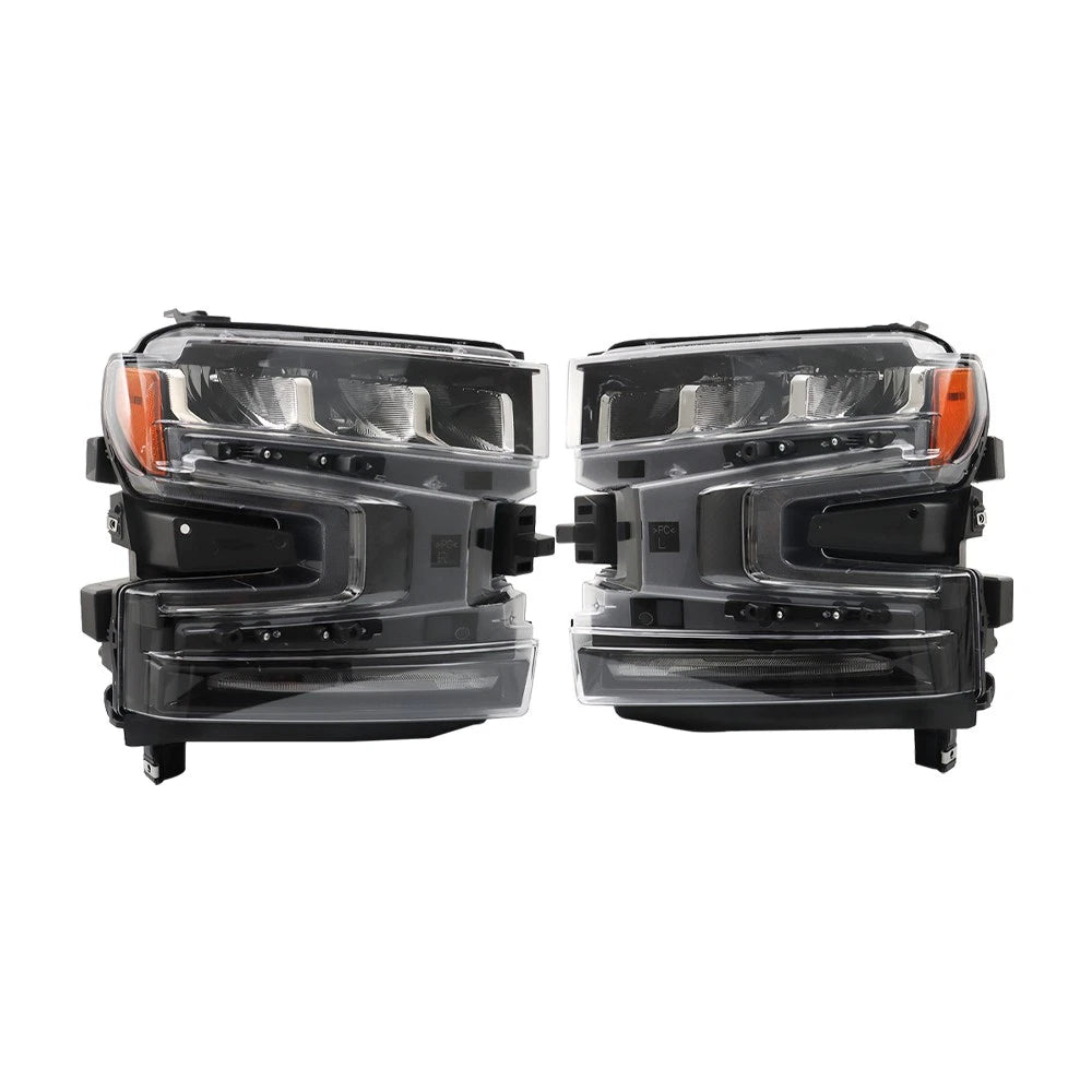 Set of 2 LED Headlight Assemblies for Chevy Silverado 1500 (2019–2021)