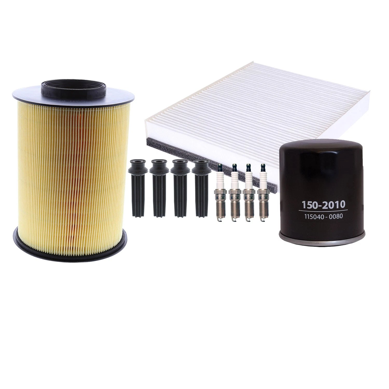 Tune Up Kit 4 Spark Plugs & Boots for Ford Escape, Focus, MKC (2013–2019)