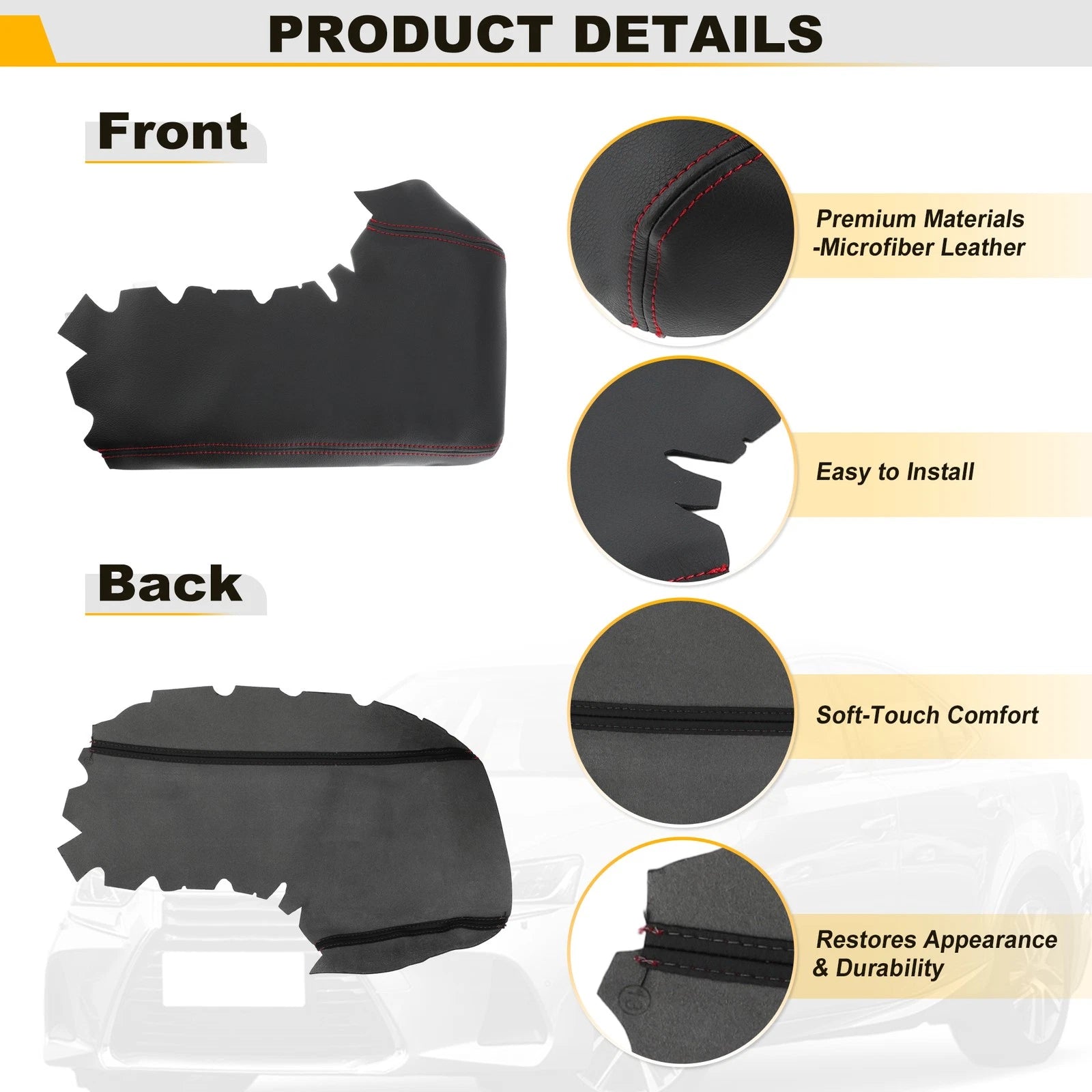 Center Console Lid Armrest Cover Trim for Lexus IS250 IS350 (2014–2017)