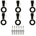 Set of 6 NGK Ruthenium HX Spark Plugs & Coil Boots for Toyota 4Runner Tacoma (2010–2023)