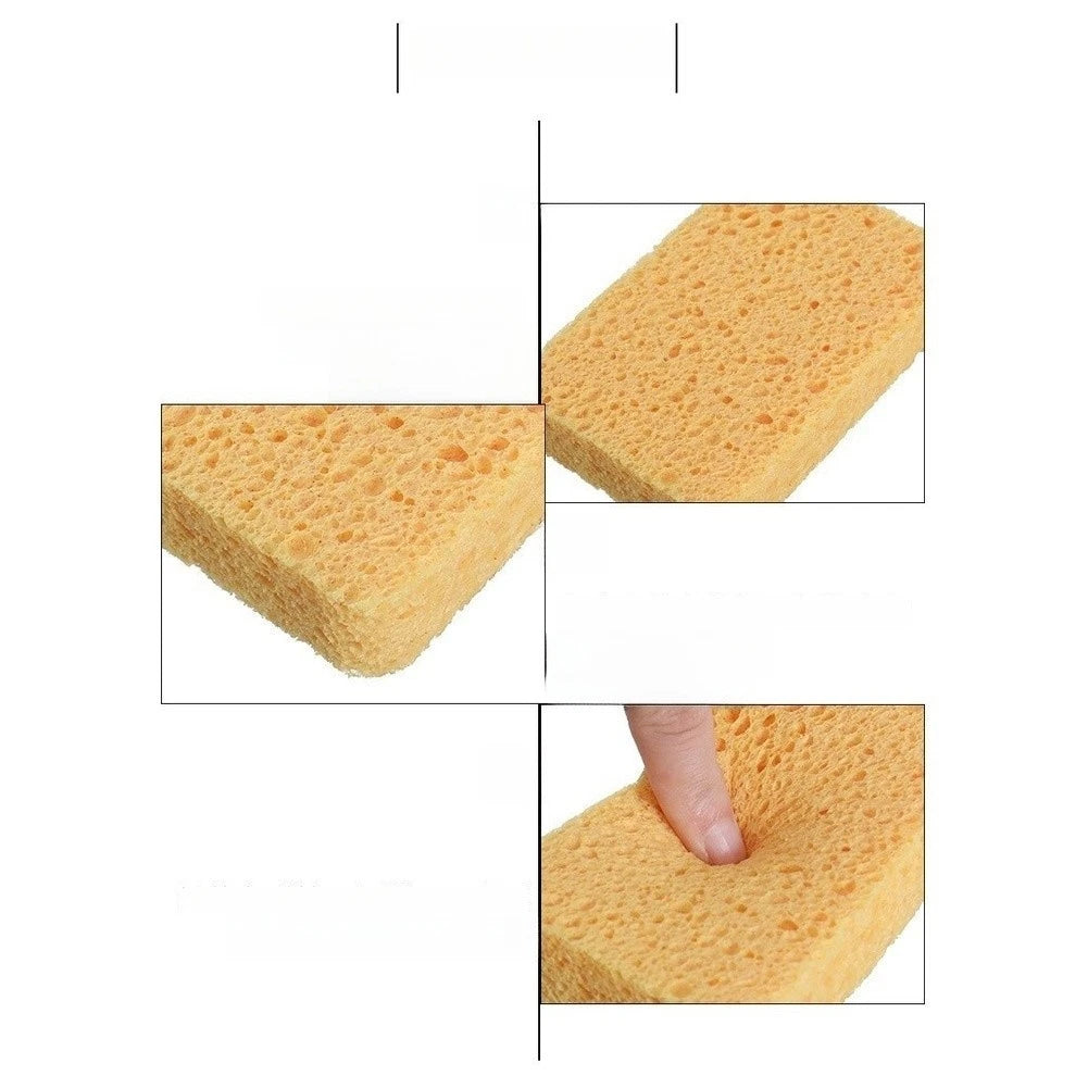 Absorbent Wood Pulp Sponge Eraser for Bathroom Kitchen Grout (11x7x3cm)