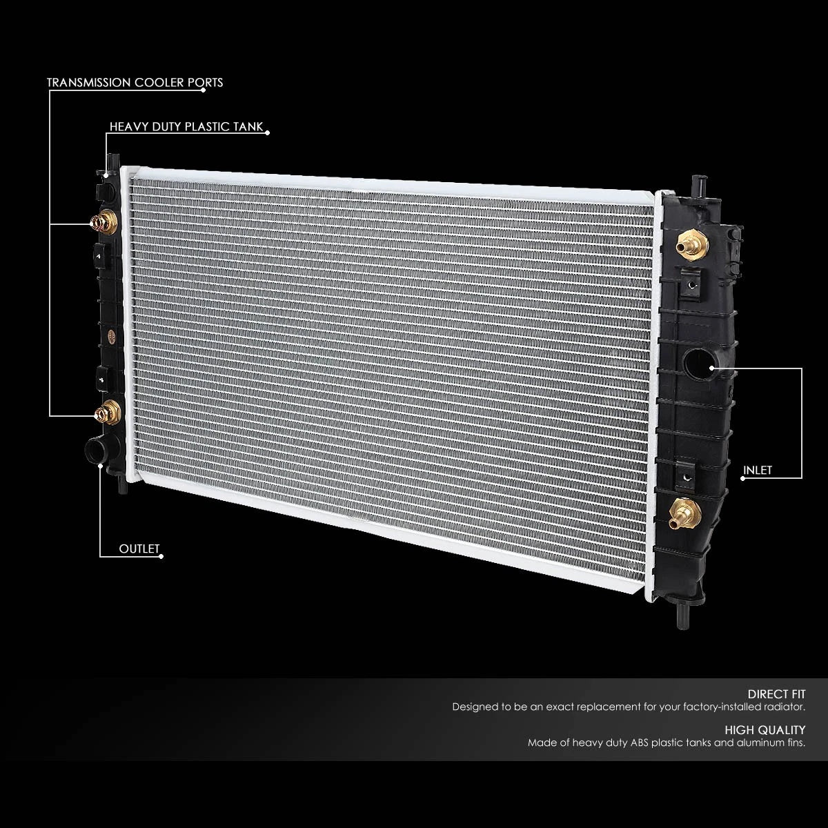 Aluminum Core Cooling Radiator for Chrysler 300M/Concorde V6 (1998–2004) DPI 2184