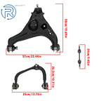 Set of 6 Front Upper Lower Control Arms Sway Bar Links for Ford F-150 (2009–2013)