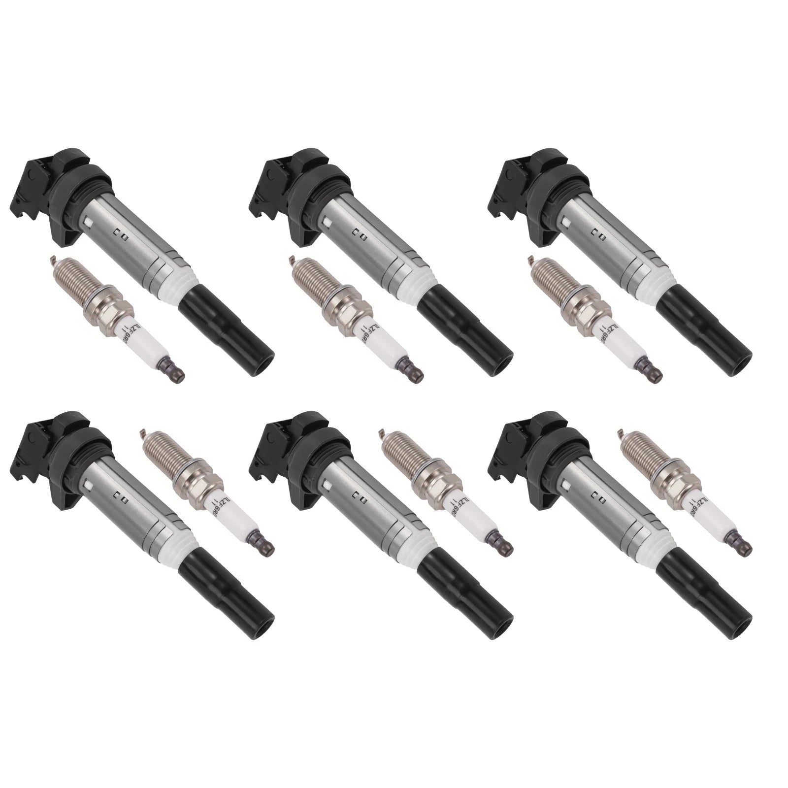 Set of 6 Ignition Coils & Spark Plugs for BMW 128i 325xi 328i 330i 330xi 528i X3 (2008–2013) UF592