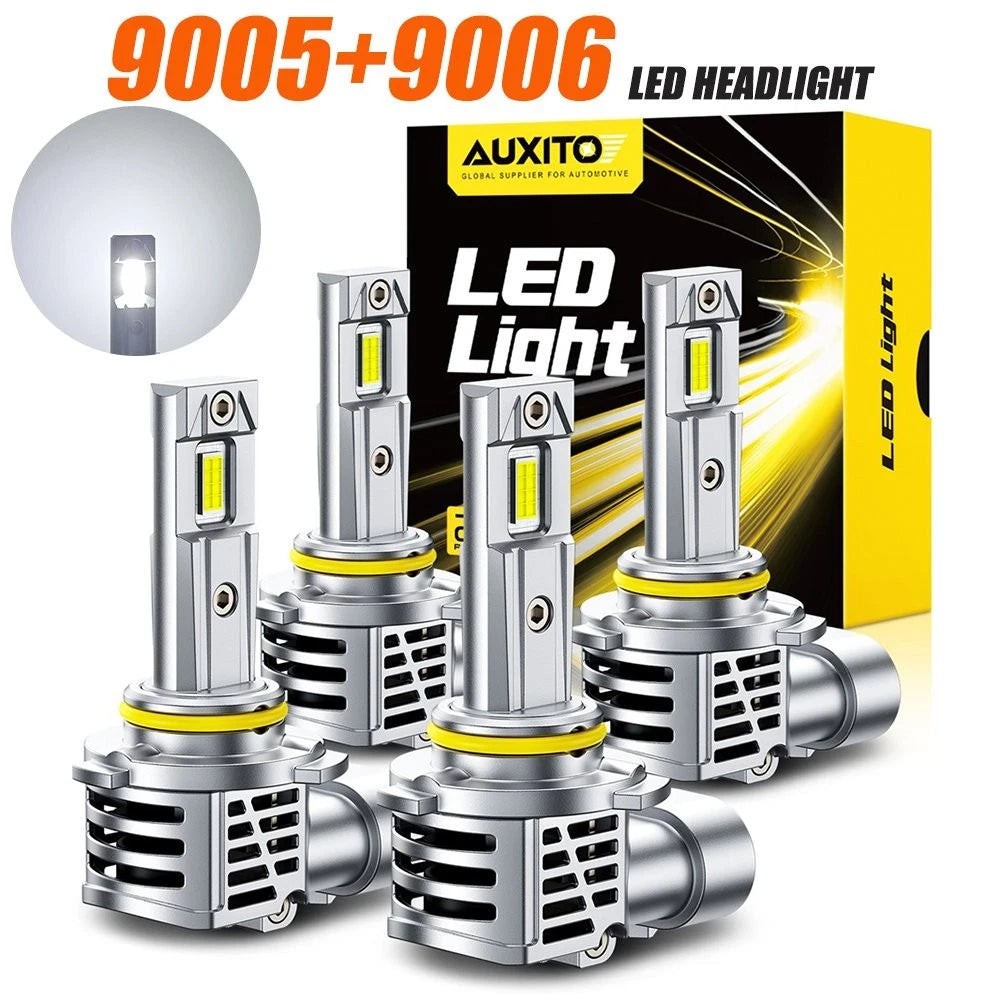 9005 9006 Combo LED Headlight Bulbs for High Low Beam (6500K, 14000LM, 112W)