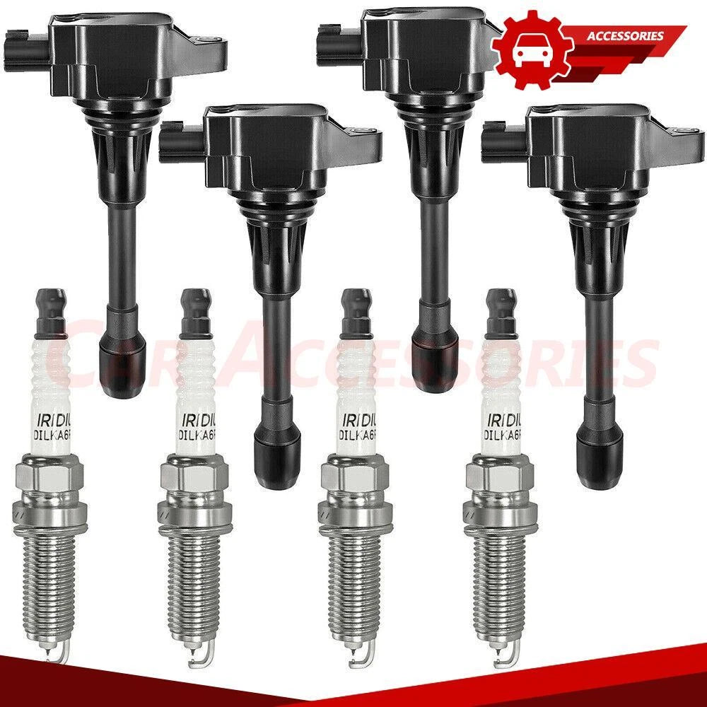 Set of 4 Ignition Coils for Nissan Altima Sentra Rogue X-Trail Tiida 2.5L UF549
