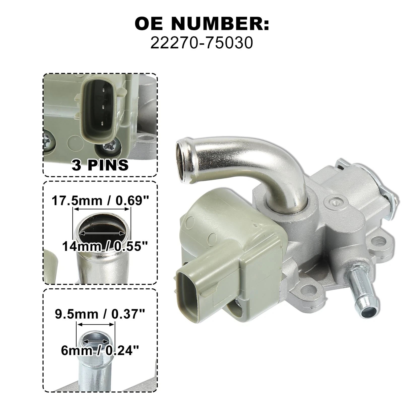 Idle Air Control Valve IACV 22270-75030 for Toyota Tacoma 4Runner (1995–2001)