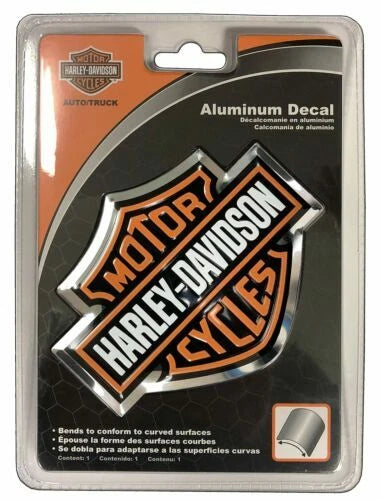 Chroma 041700 Bendable Aluminum Emblem/Decal for Harley (3.375" x 4.25")