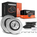 Set of 2 Front Disc Brake Rotors & Ceramic Pads for Ford Taurus (2008–2009)