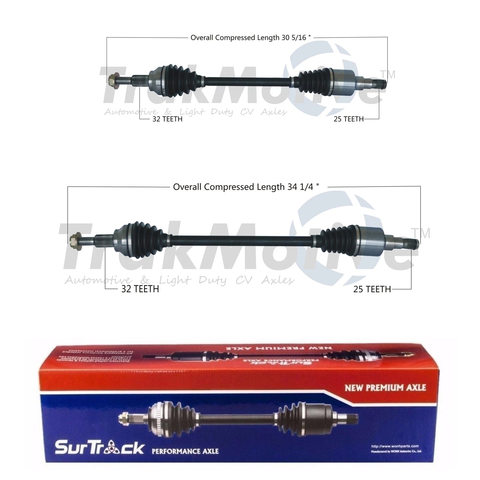 Set of 2 Rear CV Axle Shafts for Dodge Journey AWD (2009–2015)