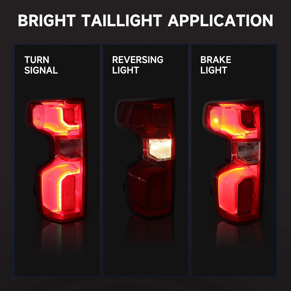 Pair LED Tail Lights for Chevy Silverado 1500 (2019–2026)