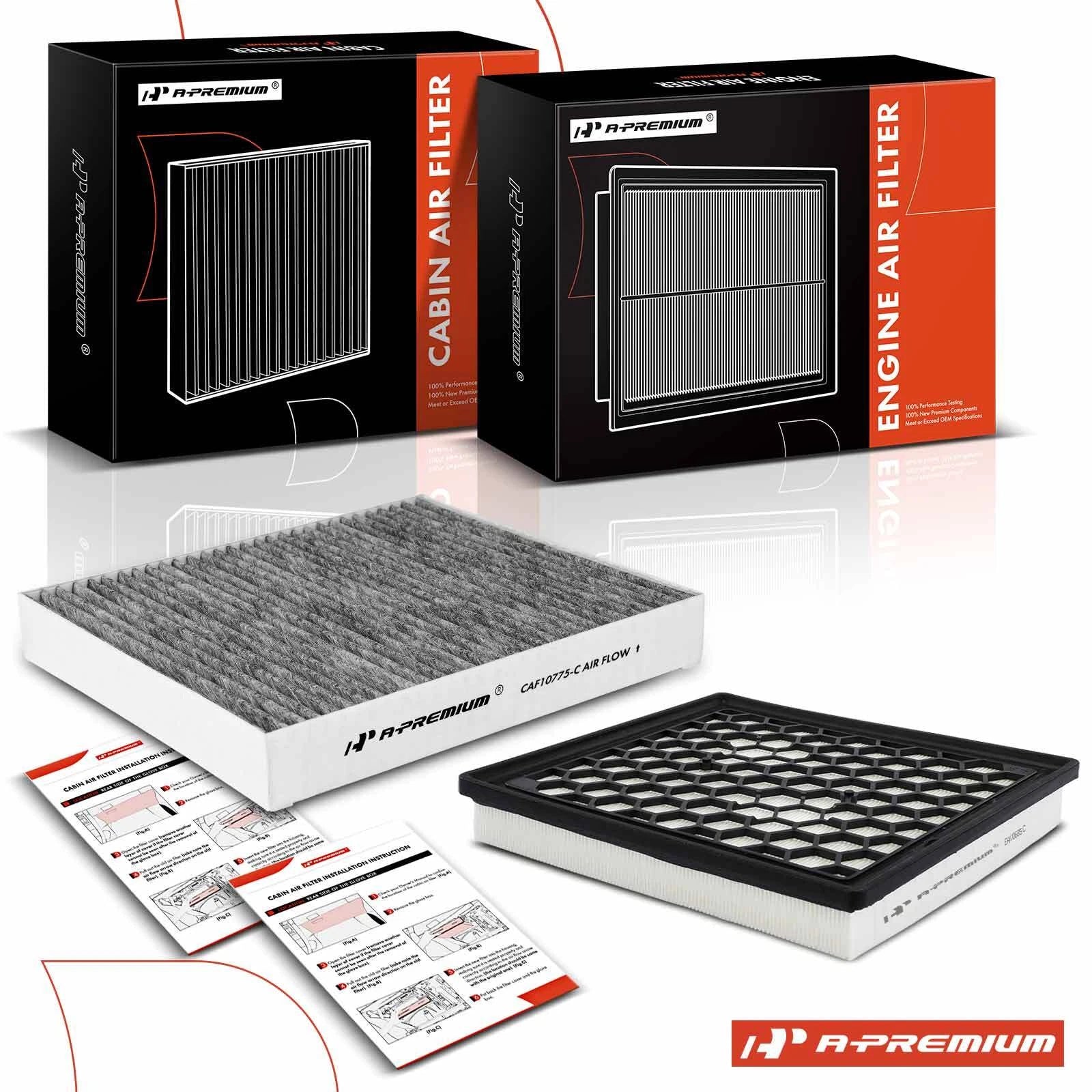 Engine & Activated Carbon Cabin Air Filter for Buick Allure (2005–2009)