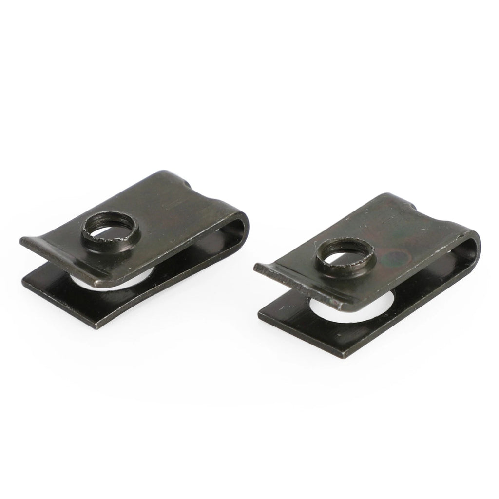 Set of 10 Zinc Plated Spring Spire C Clips U Nuts for M5