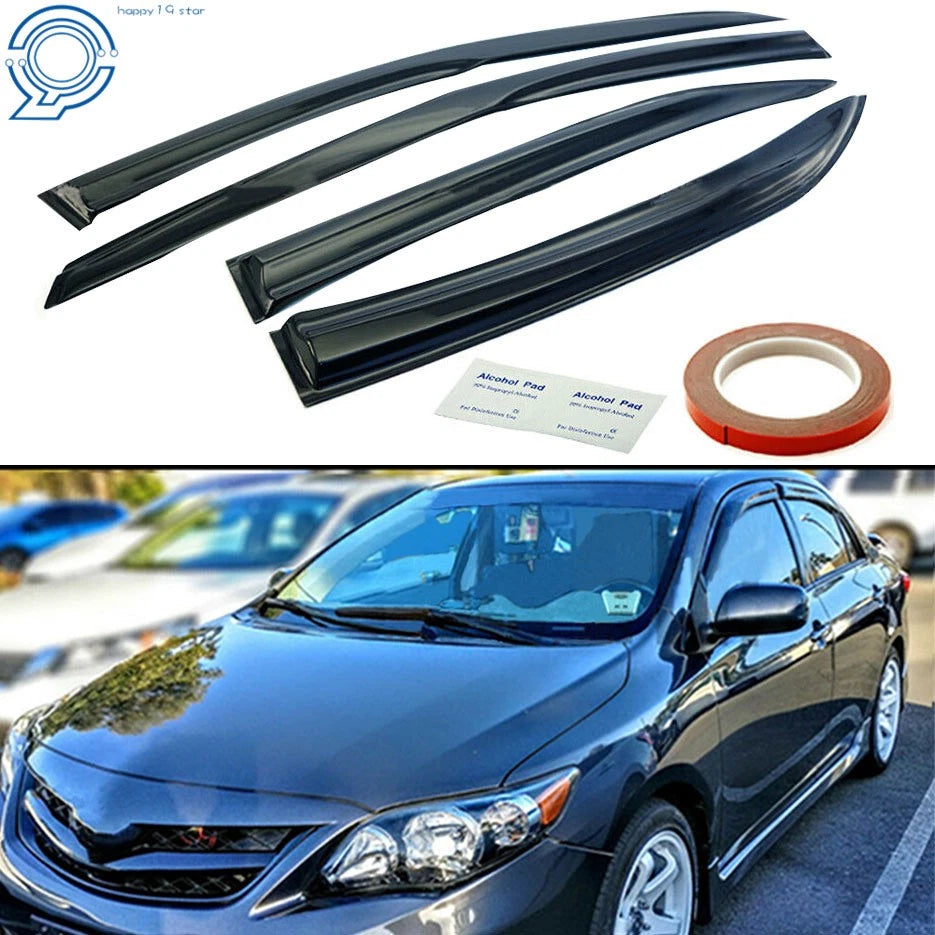 Set of 4 Window Visors for Toyota Corolla (2009–2013)