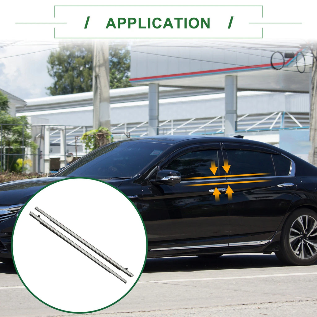 2X Rear Weatherstrip Window Seal No. 72950T2AA01 for Honda Accord 