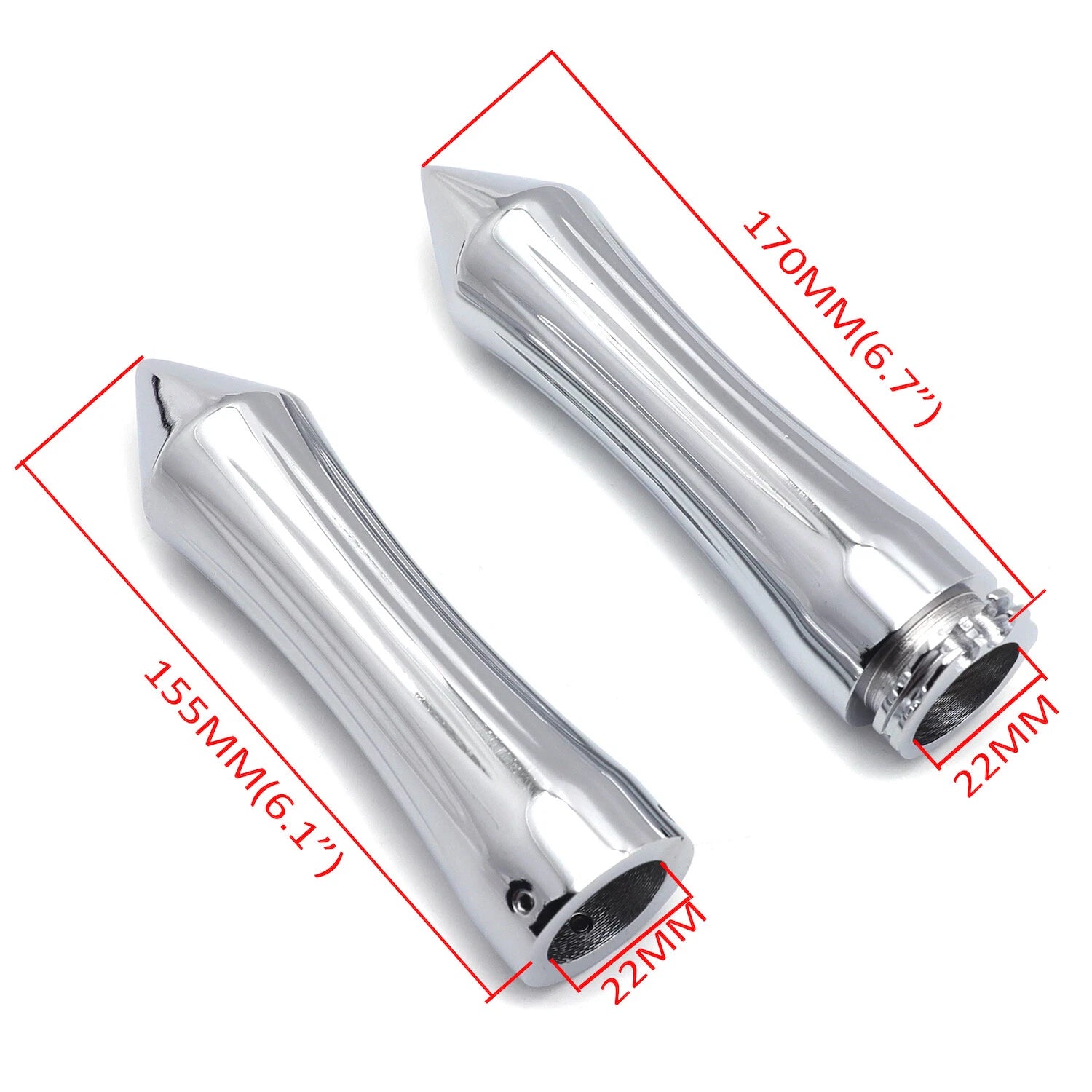 Chrome Hand Grip 7/8" for Honda CBR 600 F3 F4i 900 929 954 1000 RR (All Years)