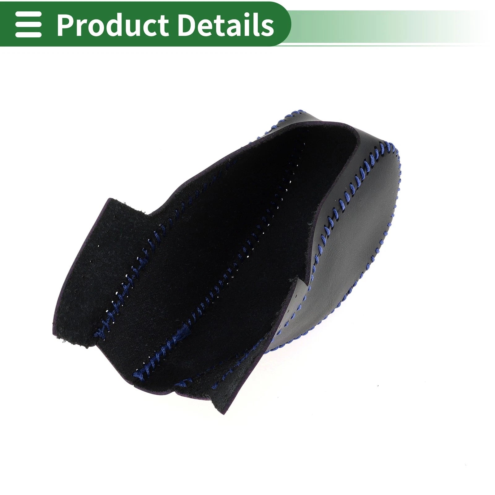Gear Shift Knob Cover for Subaru Forester (2014–2017) Black Blue Faux Leather
