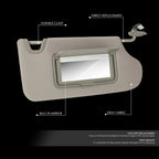 Passenger Right Side Sun Visor for Nissan Altima (2013–2018) - Gray