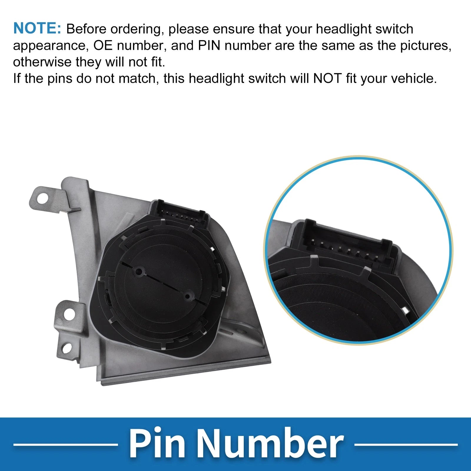 Headlight Switch for Mercedes-Benz Actros MP4 (2011) No. 9605452504