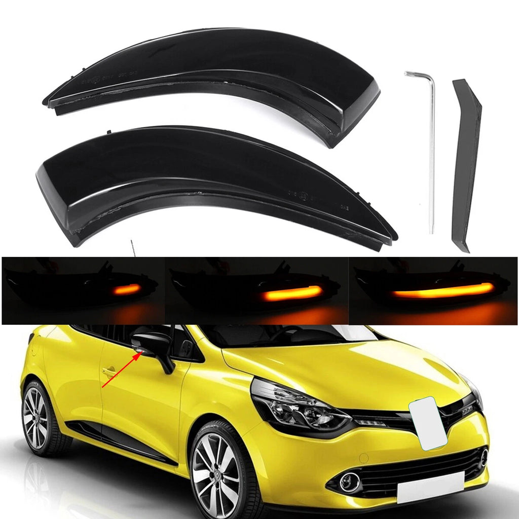Smoked LED Side Mirror Light for Renault Clio MK4 Grandtour Captur (2013–2020)