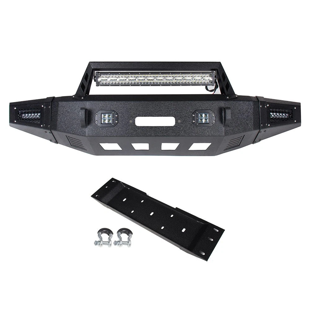 Front/Rear Bumper for Ford F150 (2015–2020) Steel Guard with LED Winch Plate