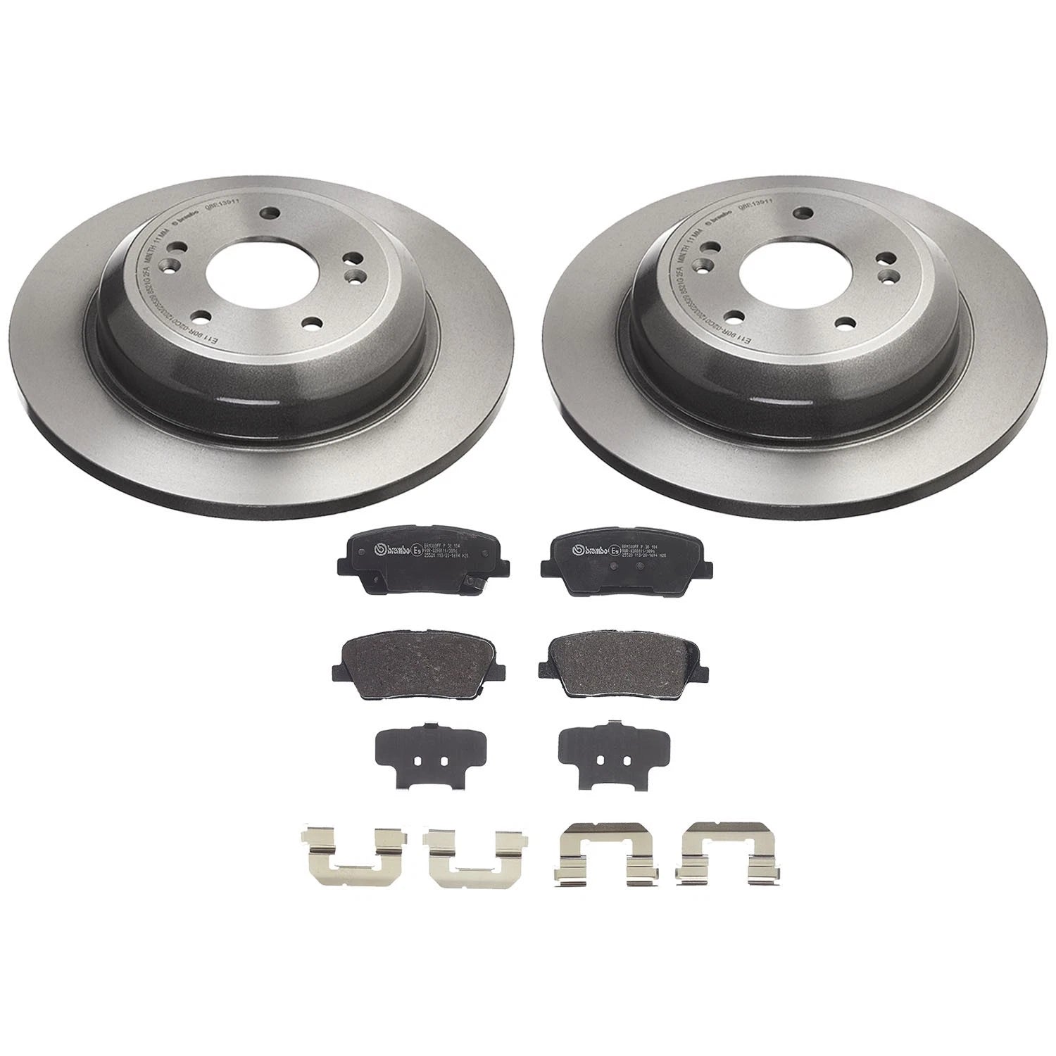 Brembo Rear Brake Kit 314mm Disc Rotors & Low-Met Pads for G70 Stinger (2018–2023)