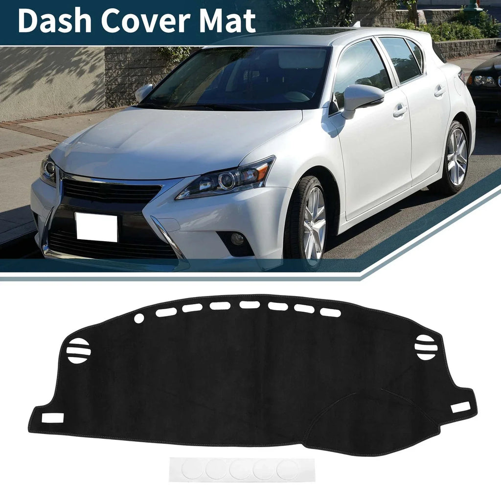 Dashboard Cover Mat for Lexus CT 200H (2011-2019) Sun Protector Pad Black