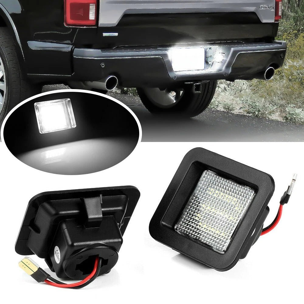 2X LED Smoke License Plate Light Bulbs for Ford F150 (2015–2022)
