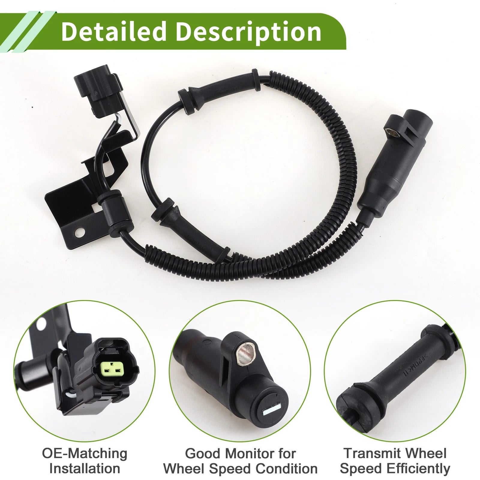 ABS Wheel Speed Sensor for Kia Carens I (No. 1K2FX43701/0K2FC43701)