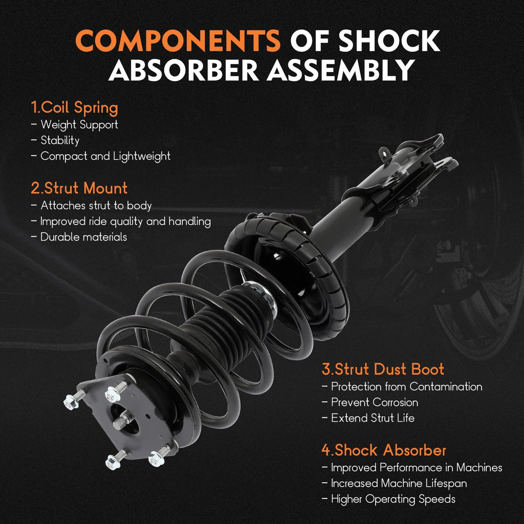 Front Pair Struts & Shocks Assembly for Ford Mustang (2011-2014)