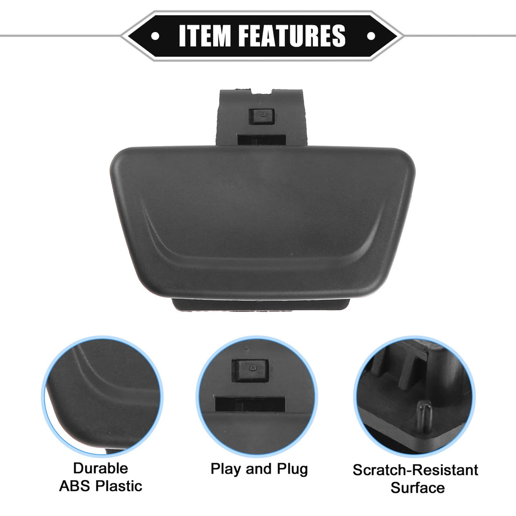 Glove Box Lid Latch Lock Handle Cover for Ford Fiesta (2011–2019) Black