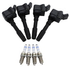 Set of 4 Ignition Coils & 4 Spark Plugs for Bosch 1.8L 2.0L L4 AWD FWD
