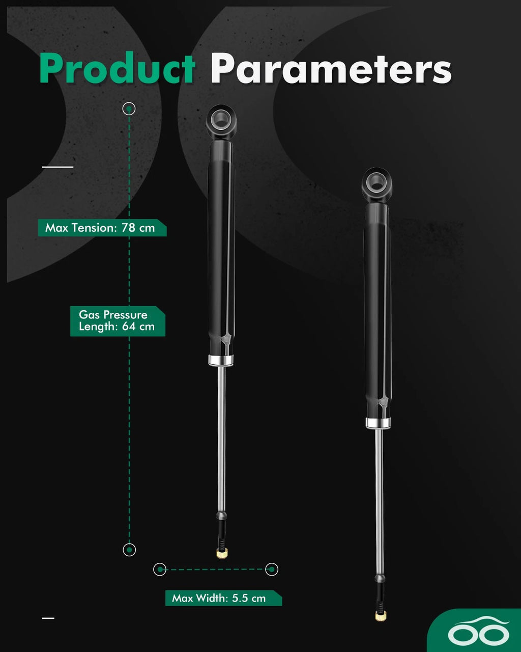 Rear Shock Absorbers for Toyota Sienna (2004–2020) Left Right
