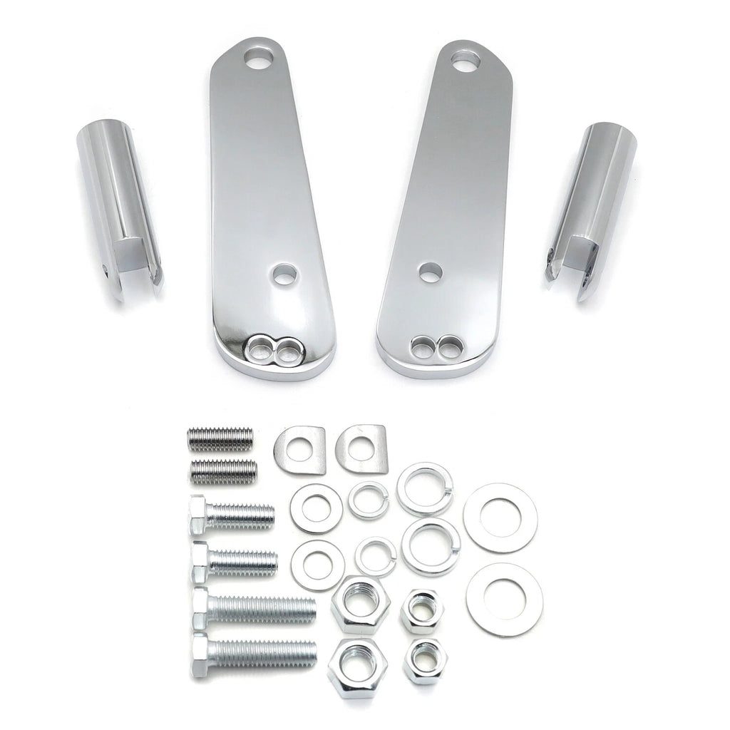 Adjustable Chrome Highway Foot Peg Mount Kit for Harley Dyna FXD (1991–2017)