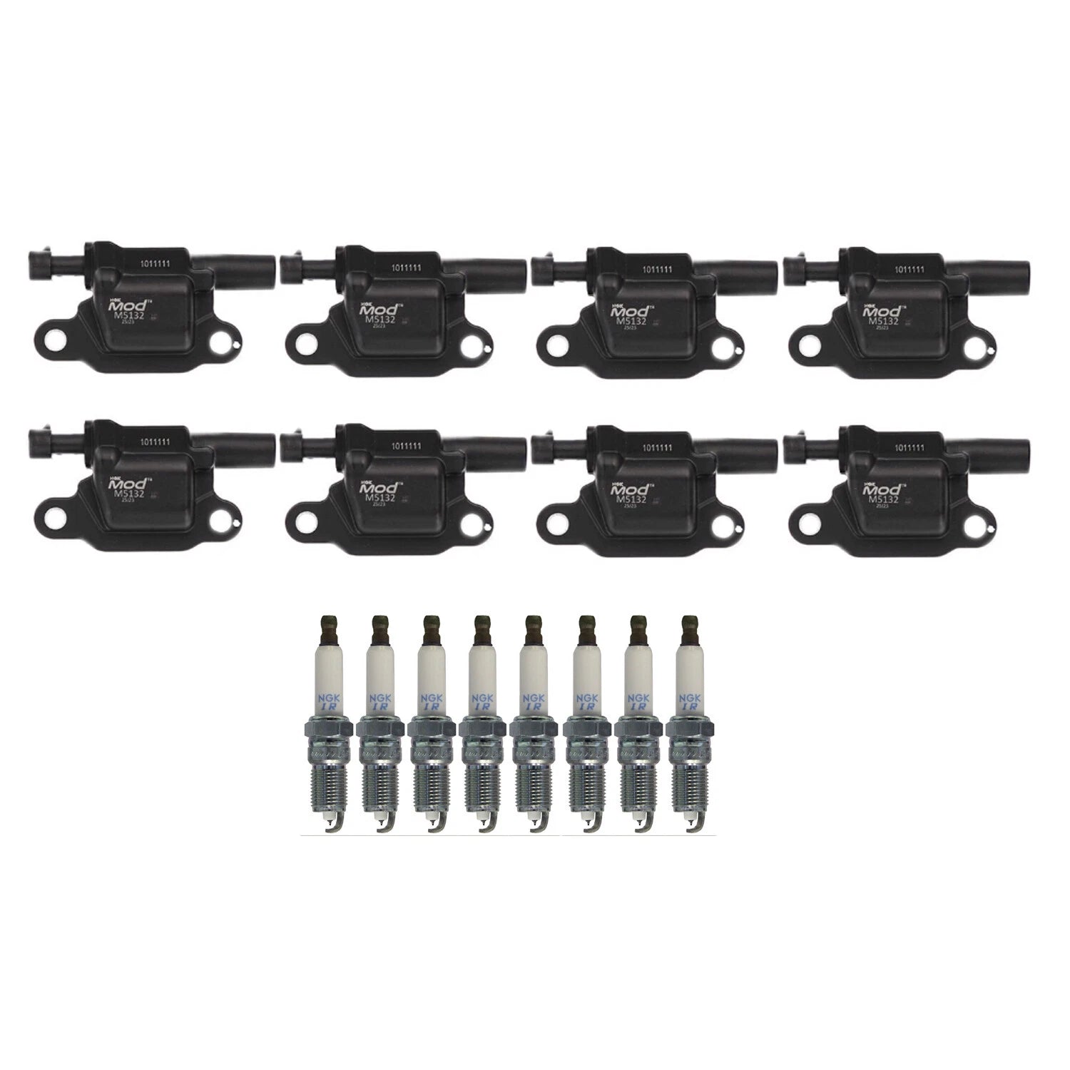 NGK 8 MOD Ignition Coils & Laser Iridium Spark Plugs for Chevrolet GMC V8