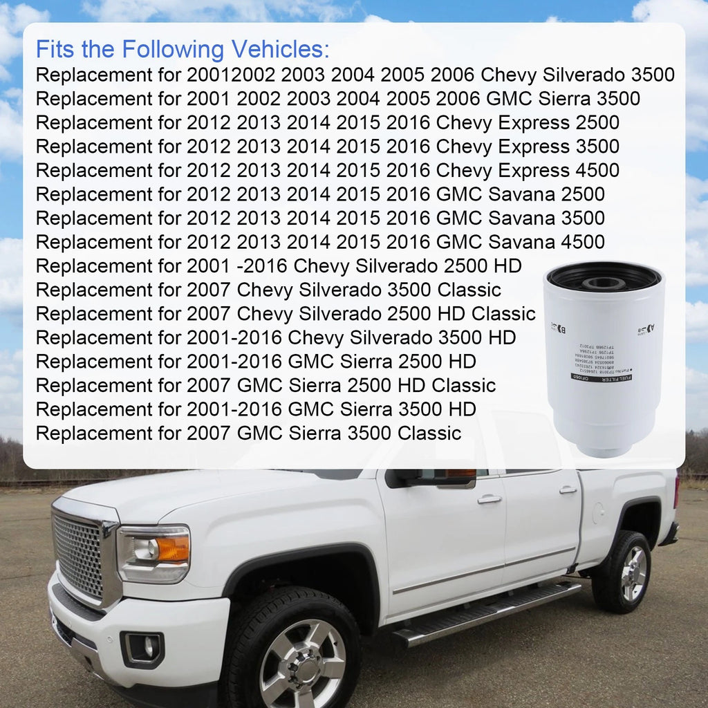 Duramax 6.6L Diesel Fuel Filter for Chevy GMC (2001-2016)