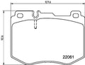 Set of 4 Front Disc Brake Pads for Mercedes-Benz E350, GLC300 (Hella Pagid 355037971)