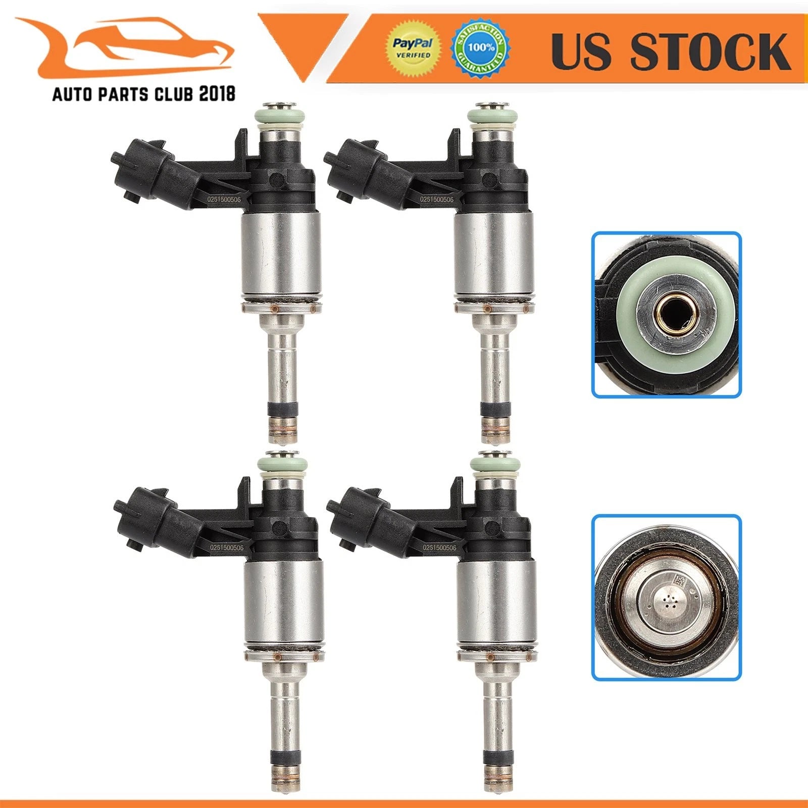 Set of 4 Fuel Injectors for Ford Explorer 2.3L (2016–2019) & Ford Focus (2016–2018)