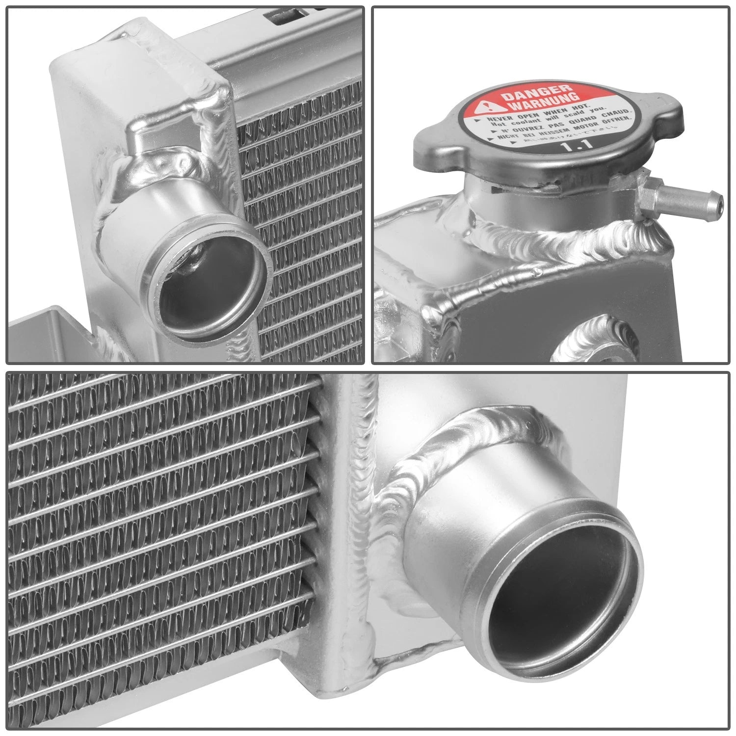 Aluminum 3-Row Racing Radiator for Chevy Camaro/Firebird V8 (1967–1969)