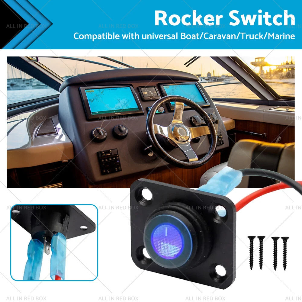 1 Gang Toggle Rocker Switch Panel for Boat Caravan Truck (12V)