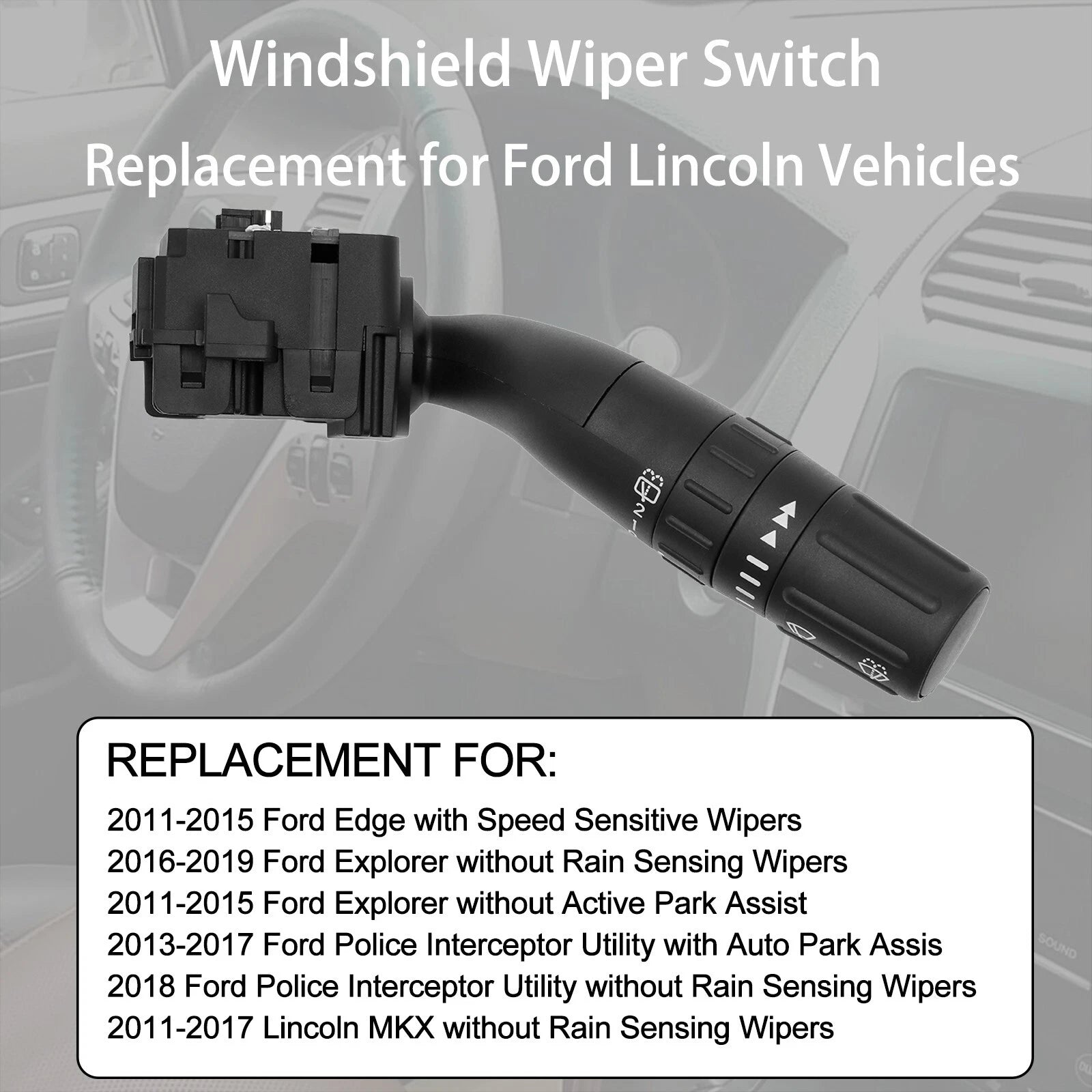 Wiper Switch for Ford Explorer Edge, Lincoln MKX (2011–2019) SW7688