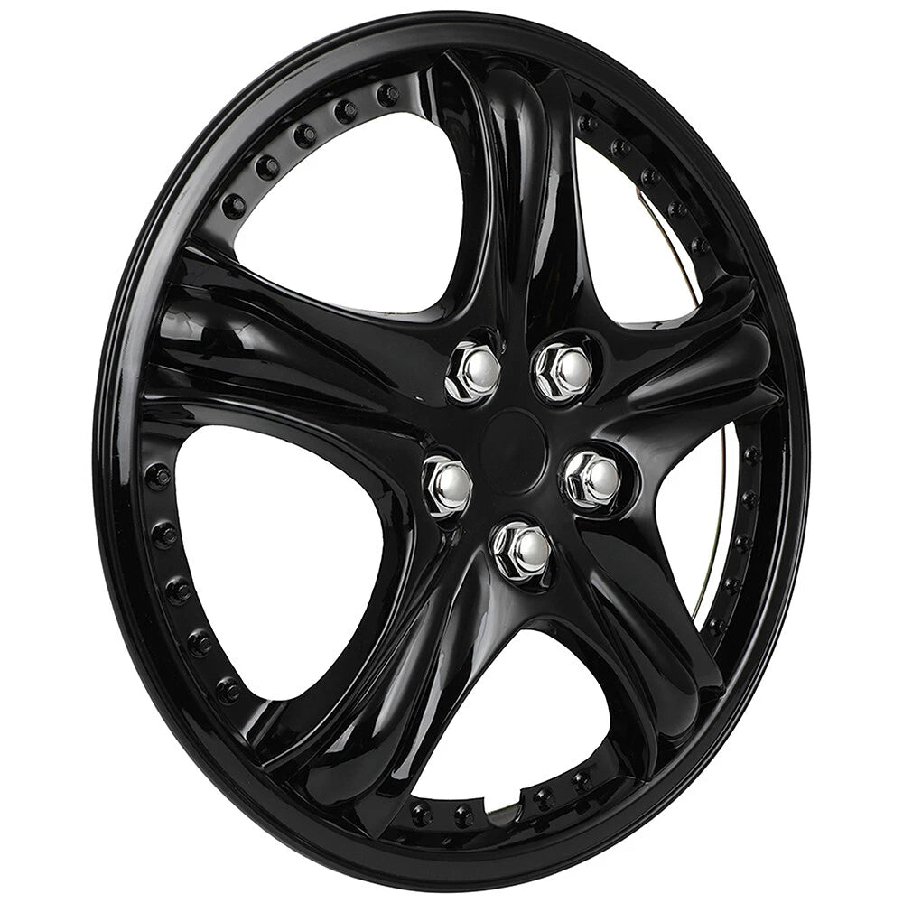 Set of 4 Wheel Covers for R14 Tire & Rim (Black)