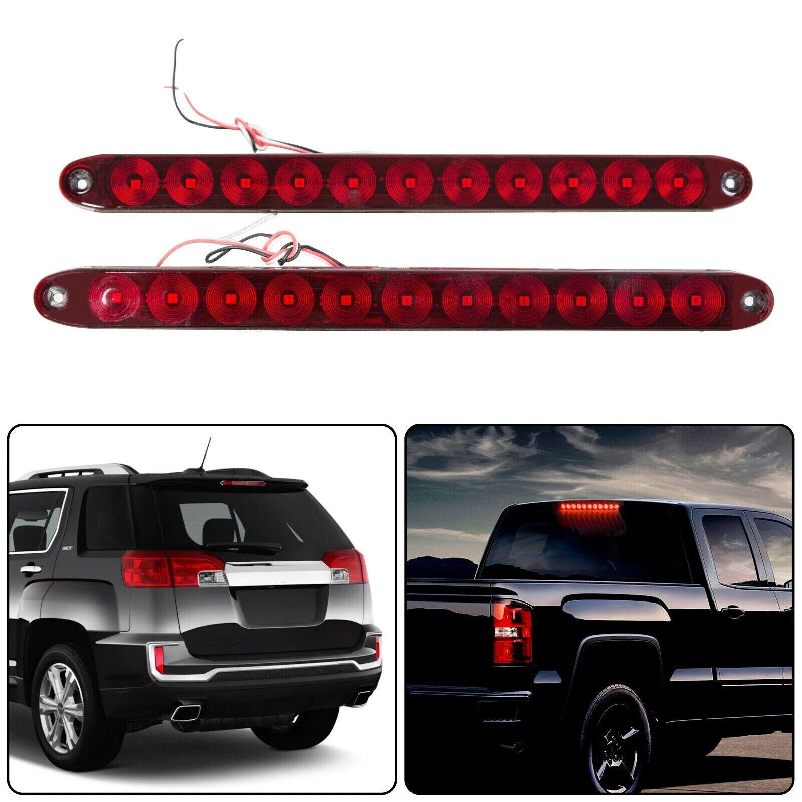 Set of 4 LED Light Bars for Truck Trailer (16")