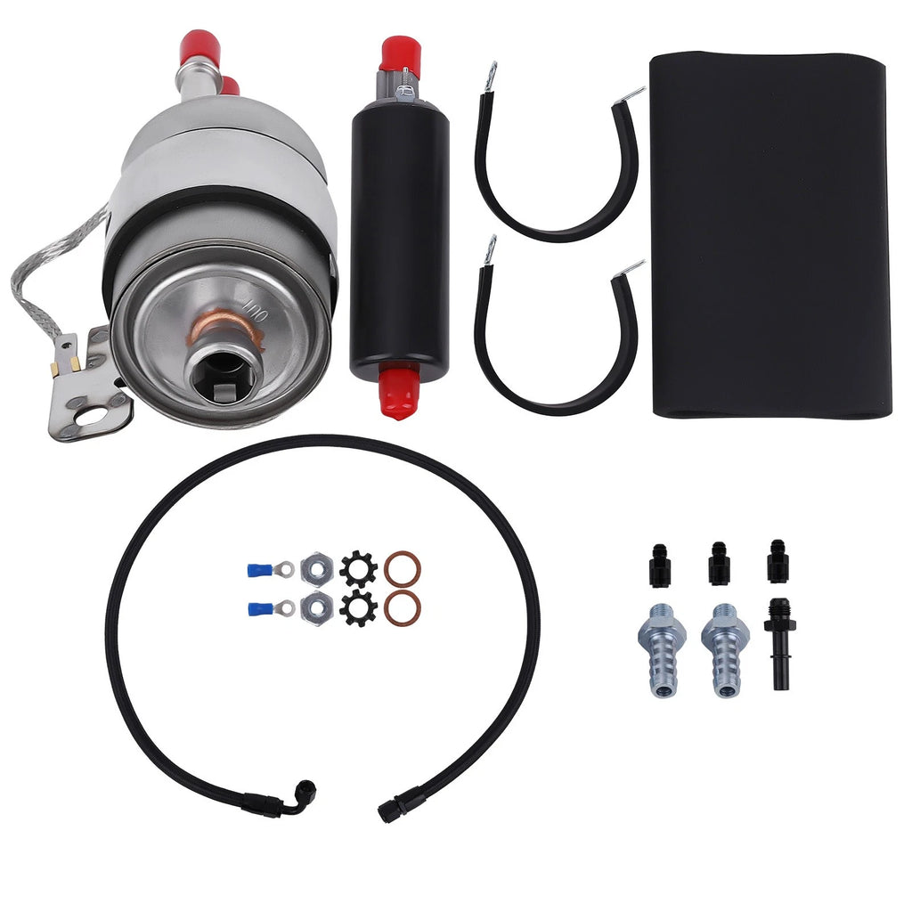 255LPH Inline EFI Fuel Pump w/Install Kit for Chevy V8 (1999–2014)